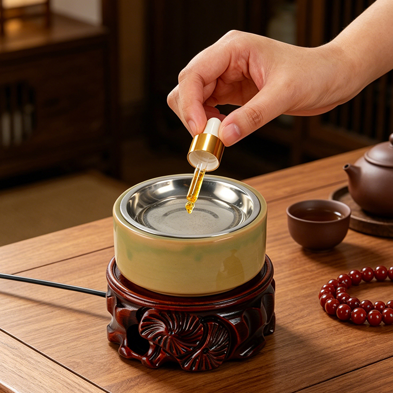 Home Fragrance Incense - Pembakar Dupa Elektronik Keramik dengan Lampu